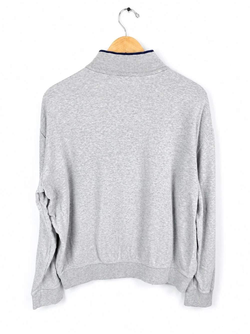 Polo Golf Ralph Lauren Vintage Quarter Zip Sweatshirt Mens L Gray Green Pony